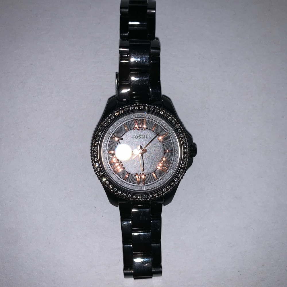 Women's black Fossil Watch